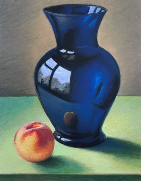 Peach with Vase