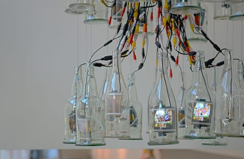 Detail view of video bottles 2