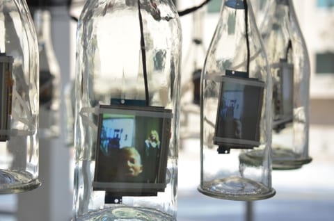 Detail view of video bottles 3
