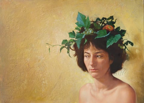 Becky with Grapes A 4